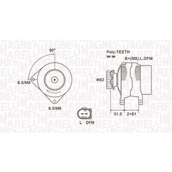 Alternátor MAGNETI MARELLI 063731820010