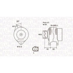 Alternátor MAGNETI MARELLI 063731837010