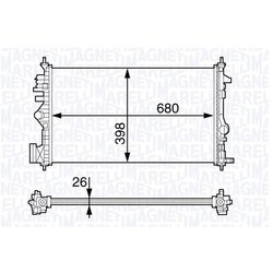 Chladič motora MAGNETI MARELLI 350213141300