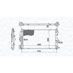 Chladič motora MAGNETI MARELLI 350213206300