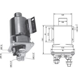 Elektromagnetický spínač pre štartér MAGNETI MARELLI 940113050340