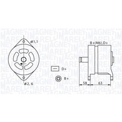 Alternátor MAGNETI MARELLI 063320049010