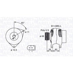 Alternátor MAGNETI MARELLI 063731557010