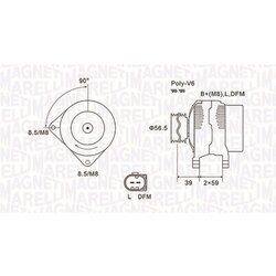 Alternátor MAGNETI MARELLI 063731911010