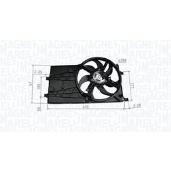 Ventilátor chladenia motora MAGNETI MARELLI 069422759010