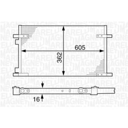 Kondenzátor klimatizácie MAGNETI MARELLI 350203609000