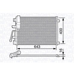 Kondenzátor klimatizácie MAGNETI MARELLI 350203671000