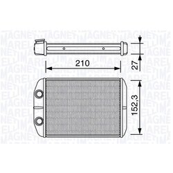 Výmenník tepla vnútorného kúrenia MAGNETI MARELLI 350218332000