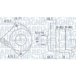 Alternátor MAGNETI MARELLI 063732094010