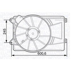 Ventilátor chladenia motora MAGNETI MARELLI 069422473010