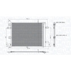 Kondenzátor klimatizácie MAGNETI MARELLI 350203101200