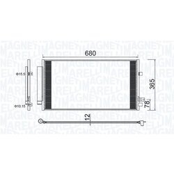 Kondenzátor klimatizácie MAGNETI MARELLI 350203173000