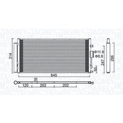 Kondenzátor klimatizácie MAGNETI MARELLI 350203644000