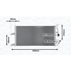 Kondenzátor klimatizácie MAGNETI MARELLI 350203852000