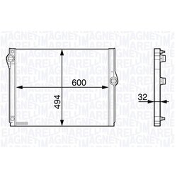 Chladič motora MAGNETI MARELLI 350213140400