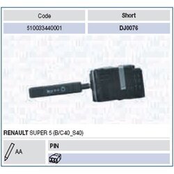 Spínač riadenia MAGNETI MARELLI 510033440001