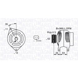 Alternátor MAGNETI MARELLI 063377015010