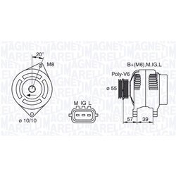 Alternátor MAGNETI MARELLI 063377439010