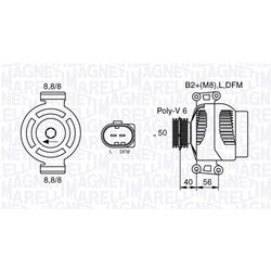 Alternátor MAGNETI MARELLI 063536250020