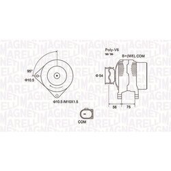 Alternátor MAGNETI MARELLI 063731904010