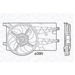 Ventilátor chladenia motora MAGNETI MARELLI 069422574010