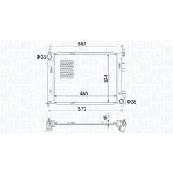 Chladič motora MAGNETI MARELLI 350213204500