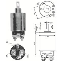 Elektromagnetický spínač pre štartér MAGNETI MARELLI 940113050277