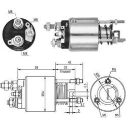 Elektromagnetický spínač pre štartér MAGNETI MARELLI 940113050436