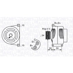 Alternátor MAGNETI MARELLI 063377027010