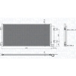 Kondenzátor klimatizácie MAGNETI MARELLI 350203101600