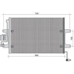 Kondenzátor klimatizácie MAGNETI MARELLI 350203435000