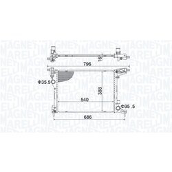 Chladič motora MAGNETI MARELLI 350213203700