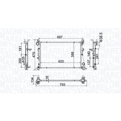 Chladič motora MAGNETI MARELLI 350213203900