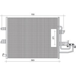 Kondenzátor klimatizácie MAGNETI MARELLI 350203344000