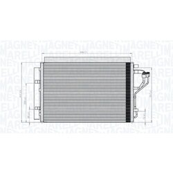 Kondenzátor klimatizácie MAGNETI MARELLI 350203851000 - obr. 1