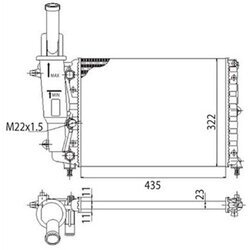 Chladič motora MAGNETI MARELLI 350213113003 - obr. 1