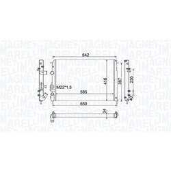 Chladič motora MAGNETI MARELLI 350213159100 - obr. 1