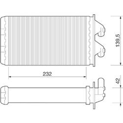 Výmenník tepla vnútorného kúrenia MAGNETI MARELLI 350218213000