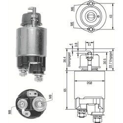 Elektromagnetický spínač pre štartér MAGNETI MARELLI 940113050230