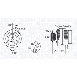 Alternátor MAGNETI MARELLI 063321615010