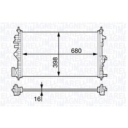 Chladič motora MAGNETI MARELLI 350213140900