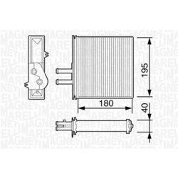 Výmenník tepla vnútorného kúrenia MAGNETI MARELLI 350218057000