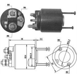 Elektromagnetický spínač pre štartér MAGNETI MARELLI 940113050064