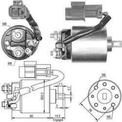 Elektromagnetický spínač pre štartér MAGNETI MARELLI 940113050399