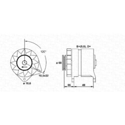 Alternátor MAGNETI MARELLI 944321059010