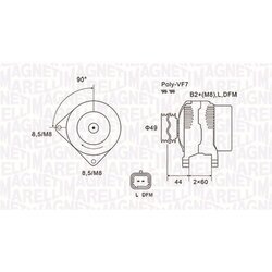 Alternátor MAGNETI MARELLI 063731877010