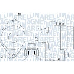 Alternátor MAGNETI MARELLI 063732128010