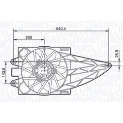 Ventilátor chladenia motora MAGNETI MARELLI 069422483010