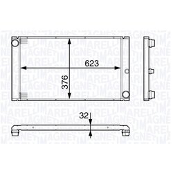 Chladič motora MAGNETI MARELLI 350213138200