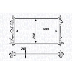 Chladič motora MAGNETI MARELLI 350213141100